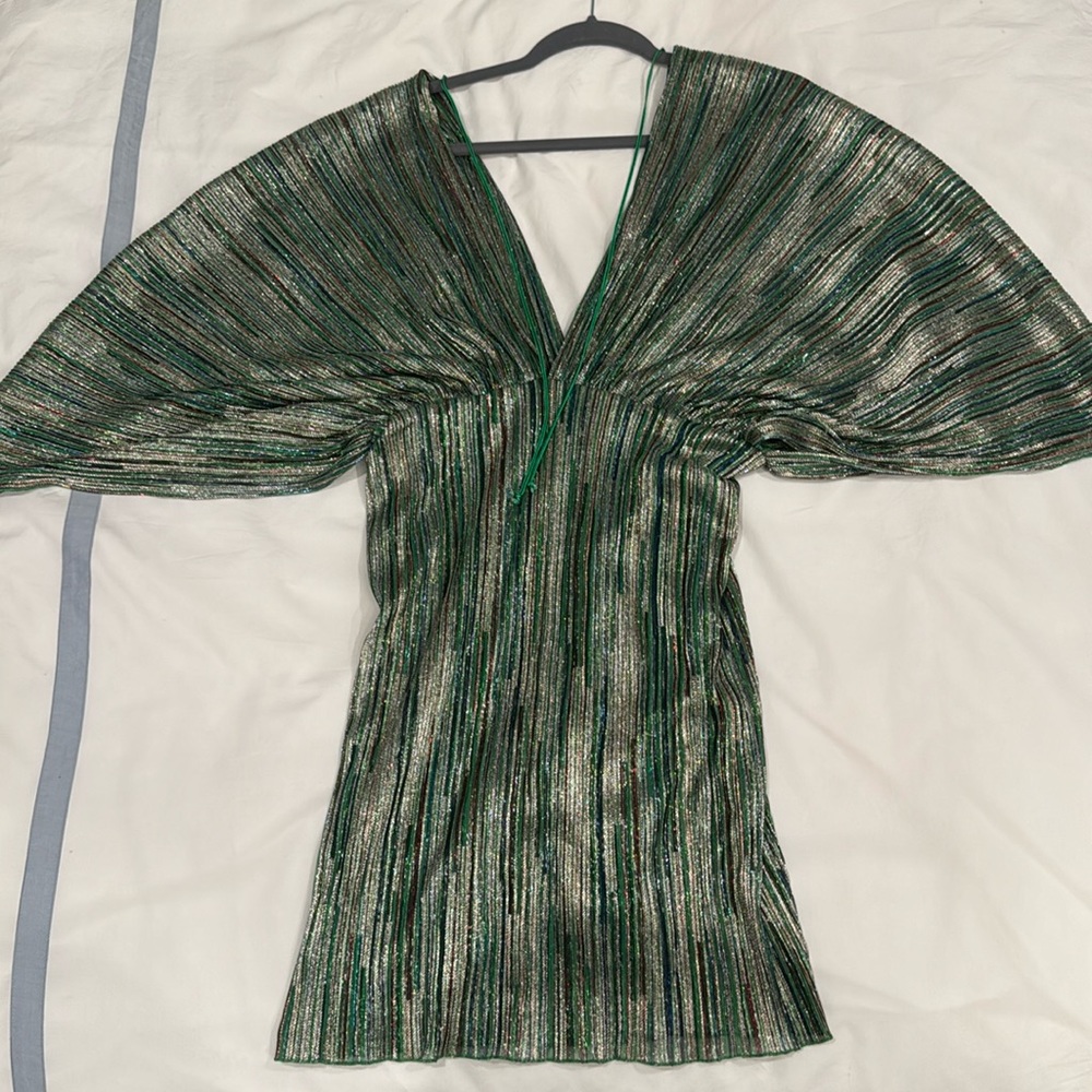 Rotate Birger Christensen draped sparkly mini dress - Picture 4 of 13